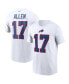 ფოტო #4 პროდუქტის Men's Josh Allen White Buffalo Bills Name and Number T-shirt