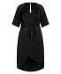 ფოტო #4 პროდუქტის Plus Size Sleek Tie Dress