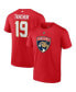 ფოტო #2 პროდუქტის Men's Matthew Tkachuk Red Florida Panthers Authentic Stack Name and Number T-shirt