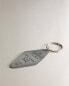 Engraved silver aluminium keyring