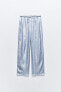 Wide-leg foil trousers