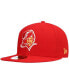 ფოტო #1 პროდუქტის Men's Red Tampa Bay Buccaneers Omaha Throwback 59FIFTY Fitted Hat