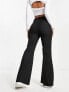 Фото #3 товара Monki tailored flared trousers in black