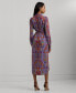 ფოტო #2 პროდუქტის Women's Belted Paisley Shirtdress