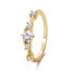 Charming gold-plated ring with zircons RI040Y