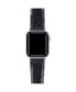 Фото #4 товара Callie Black Glitter Genuine Leather Band for Apple Watch, 42mm-44mm