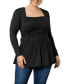 ფოტო #1 პროდუქტის Plus Size Delilah Long Sleeve Top