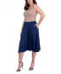 Фото #3 товара Women's Elastic Waistband Pocket Midi Skirt