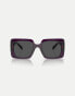 Фото #3 товара Versace ve4405 rectangle sunglasses in violet with grey lens in transparent purple