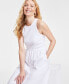 Фото #3 товара Round-Neck Ribbed-Bodice Midi Dress, Created for Macy's