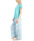 ფოტო #2 პროდუქტის Plus Size 2-Pc. Sunny Style Printed Pajamas Set