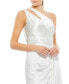 Women's One Shoulder Cutout Charmeuse Gown