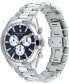 ფოტო #2 პროდუქტის Men's Datron Swiss Quartz Chrono Silver Tone Stainless Steel Watch 40mm