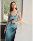 Фото #3 товара Women's 22 Momme Long & Close Fitting Silk Nightgown