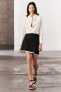 Zw collection contrast mini skirt