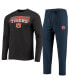 ფოტო #1 პროდუქტის Men's Navy, Heathered Charcoal Auburn Tigers Meter Long Sleeve T-shirt and Pants Sleep Set