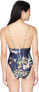 Trina Turk Women's 183938 Wrap Front Keyhole One Piece Swimsuit Size 14