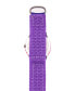 ფოტო #3 პროდუქტის Girl's Disney Minnie Mouse Purple Stainless Steel Time Teacher Strap Watch 32mm