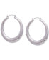 ფოტო #1 პროდუქტის Silver-Tone Large Graduated Tubular Hoop Earrings, 2.5"