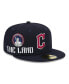 ფოტო #1 პროდუქტის Men's Navy Cleveland Guardians 2024 City Connect Icon 59FIFTY Fitted Hat