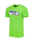 Men's Charcoal and Neon Green Seattle Seahawks Meter T-shirt and Shorts Sleep Set