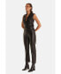 ფოტო #3 პროდუქტის Women's Leather Fashion Pants, Black