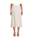 Women's Button Front Linen Midi Skirt