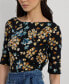 Women's Floral Boat-Neck Tee