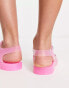 Фото #8 товара COLLUSION clear rubber diamante jelly shoe in pink