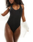 Фото #4 товара Nike Swimming Elevated Essentials crossback crinkle swimsuit in black