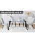 Фото #8 товара Glass Dining Set with 4 Light Grey Chairs
