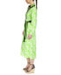 ფოტო #15 პროდუქტის Women's Palm Printed Belted Midi Dress