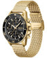 Men's Admiral Chronograph Gold-Plated Stainless Steel Strap Watch 45mm