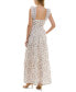 Фото #2 товара Juniors' Floral-Eyelet Tiered Maxi Dress