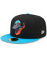 Фото #1 товара Men's Black, Light Blue Beloit Sky Carp Marvel x Minor League 59FIFTY Fitted Hat