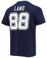 Фото #1 товара Men's CeeDee Lamb Navy Dallas Cowboys Player Icon Name and Number T-shirt