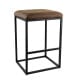 Фото #3 товара Мебель для кухни Elama Барный стул из искусственной кожи, коричневый с черной основой 2 шт.
