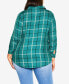 Фото #2 товара Plus Size Kylee Check Shirt Top