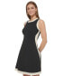 ფოტო #3 პროდუქტის Petite Sleeveless Contrast-Trimmed Dress