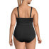 Фото #2 товара Plus Size G-Cup Chlorine Resistant Wrap Underwire Tankini Swimsuit Top
