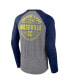 Фото #2 товара Men's Heather Gray Nashville SC x Johnny Cash Lines Tri-Blend Raglan Long Sleeve T-shirt