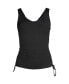 ფოტო #1 პროდუქტის Plus Size Adjustable V-neck Underwire Tankini Swimsuit Top