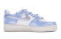 【定制球鞋】 Nike Air Force 1 Low 头等舱 做旧 解构 手绘喷绘 低帮 板鞋 女款 银白蓝 / Кроссовки Nike Air Force DD8959-100