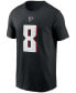 Фото #3 товара Men's Kyle Pitts Black Atlanta Falcons 2021 NFL Draft First Round Pick Player Name and Number T-shirt
