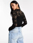 Фото #4 товара New Look long sleeve lace body in black