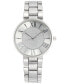 Women's Glitter Silver-Tone Bracelet Watch 36mm, Created for Macy's