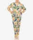 ფოტო #5 პროდუქტის Plus Size 2 Pc. Wildflower Print Pajama Set