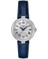 ფოტო #1 პროდუქტის Women's Swiss Automatic Bellissima Blue Leather Strap Watch 29mm