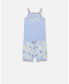 ფოტო #1 პროდუქტის Girl Organic Cotton Two Piece Pajama Set Baby Blue Printed Daisies - Child