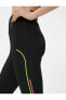 Фото #5 товара Леггинсы Koton Спортивные Спортивные лосины с высокой талией и узкими ножками с линейной отделкой на коленях
